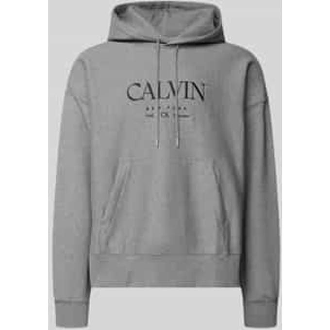HOODIE met labelprint en kangoeroezak