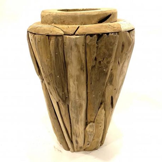 Vaas Vase teak akar H50cm