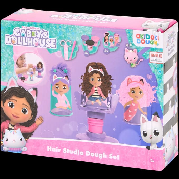 Gabby’s Dollhouse haarstudio kleiset – kapper & klei set – kapsel & accessoires – vanaf 3 jaar – creatief knutselset – kinderen – cadeau