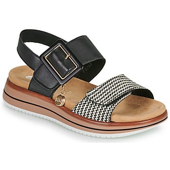 Remonte -Dames - zwart/wit - sandalen - maat 36