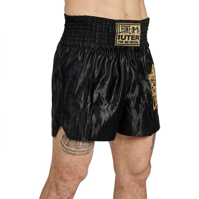 Leone1947 X Iuter Kickboks-en Muay Thai-shorts Zwart M Man
