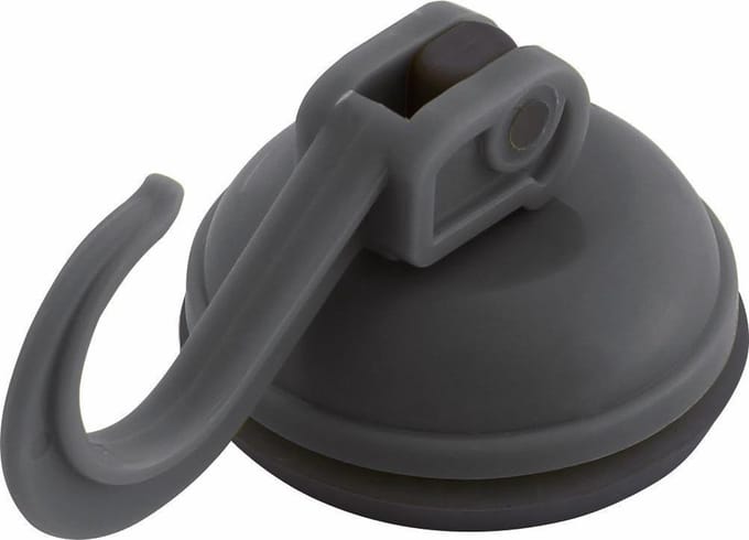 Eurotrail Zuignap met haak - tot 6kg - 2 stuks - Charcoal