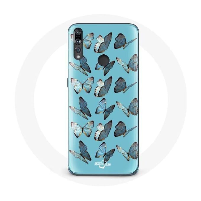 Coque - Huawei - P30 Lite - Papillons - Souple - Protection Synthétique bleu