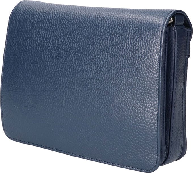 Leather Design Schoudertas met Overslag Revival Vintage Navy