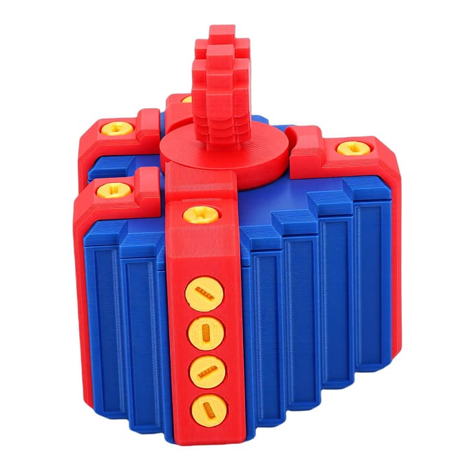 Boîte cadeau agaçante avec vis Imprimée en 3D PLA Boîte à vis farceur Contenant cadeau hilarant Pour la Saint-Valentin Noël Anniversaire Type 1 red