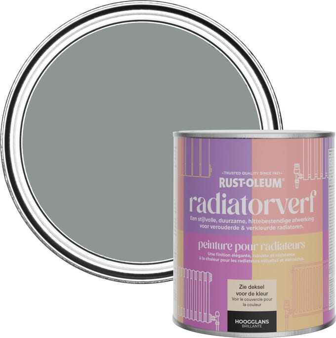 Rust-Oleum Donkergrijs Radiatorverf Hoogglans - Antraciet 750ml