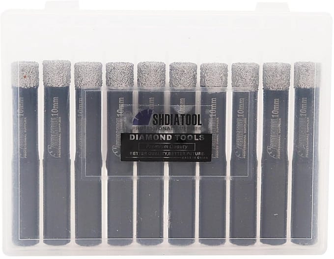 Diamantboor 10 mm voor Tegels Graniet Marmer Pack van 10