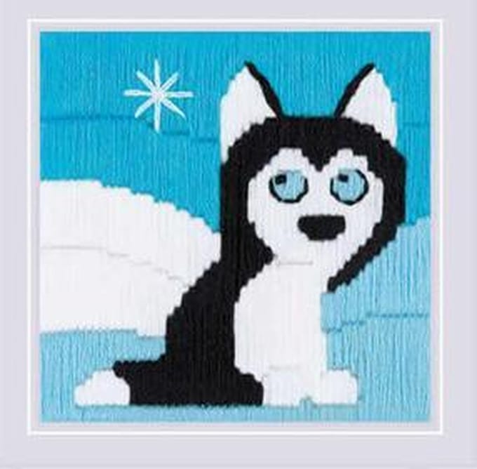 Borduurpakket Husky In De Sneeuwstorm - Riolis