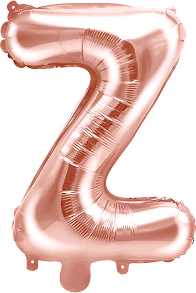 Partydeco - Folieballon Rose Gold Letter Z (35 cm)