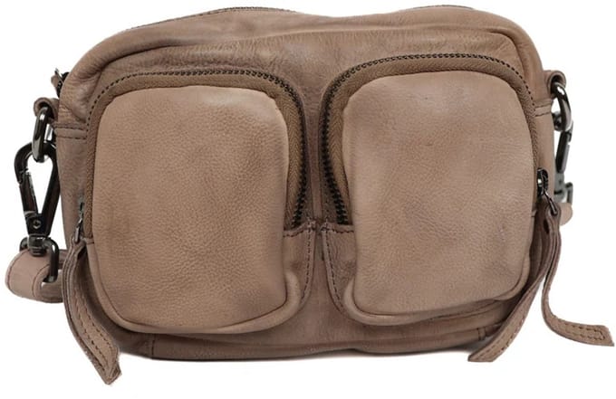 Bear Design Amber Leren Schoudertas - Taupe