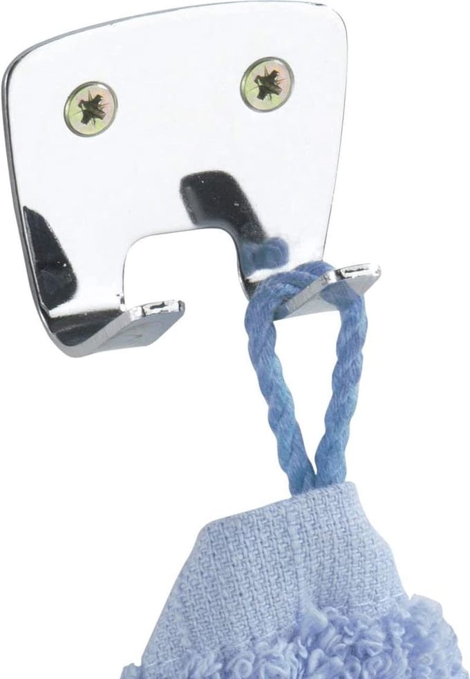 Wenko Wandhaak Duo Basic 4 X 1,5 Cm Rvs Zilver 2-delig