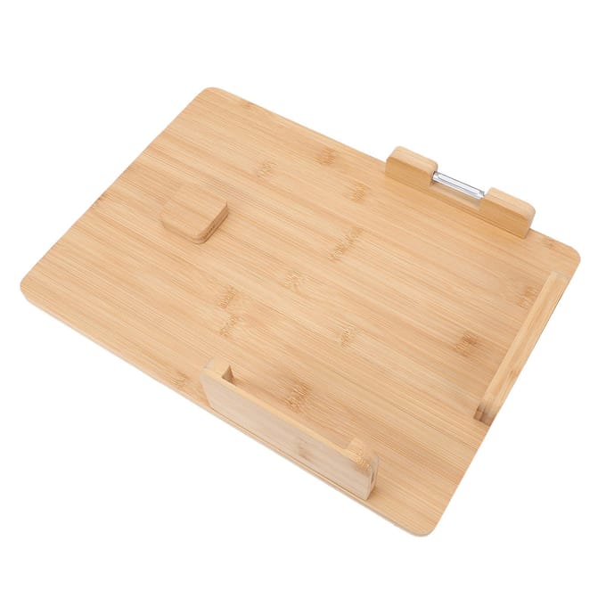 Eenhands Snijplank Bamboehout Multifunctioneel Keukengereedschap met Broodstop voor Thuisgebruik beige