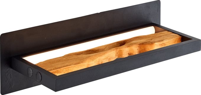 Brilliant Chaumont - Wandlamp - LED 9,5W 3000K - Zwart/Hout