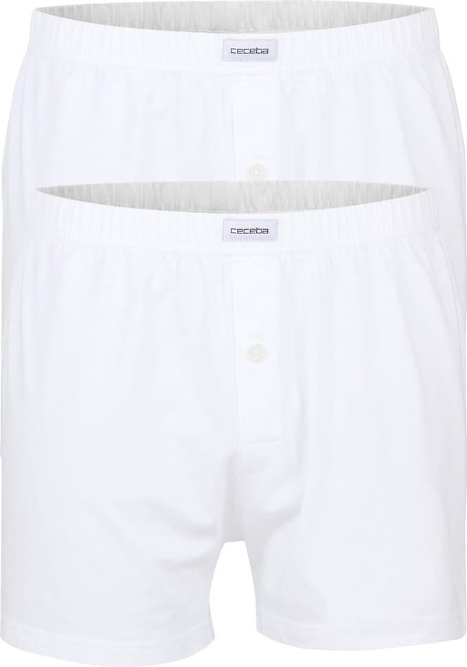 Ceceba heren boxershorts wijd (2-pack) - wit