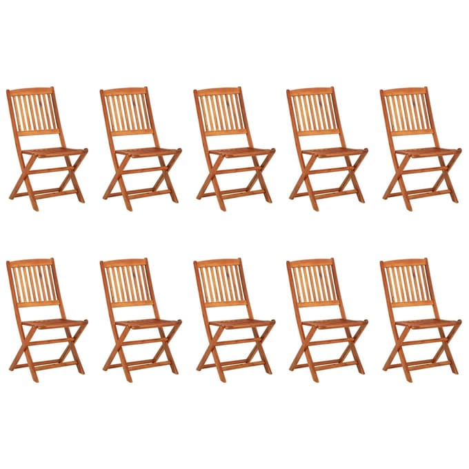 vidaXL - 11-delige - Tuinset - 280x90x75 - cm - massief - acaciahout