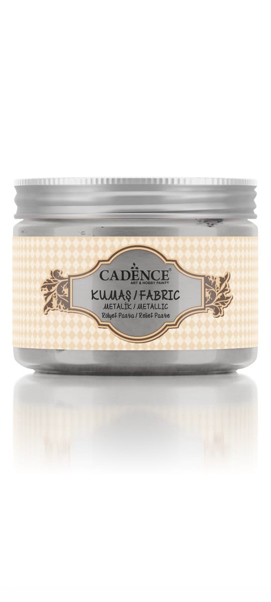 Cadence Textiel Metallic Relief Pasta 150 ml Zilver