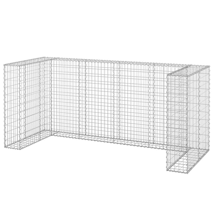 vidaXL - Schanskorf - voor - containers - 254x100x110 - cm - gegalvaniseerd - staal