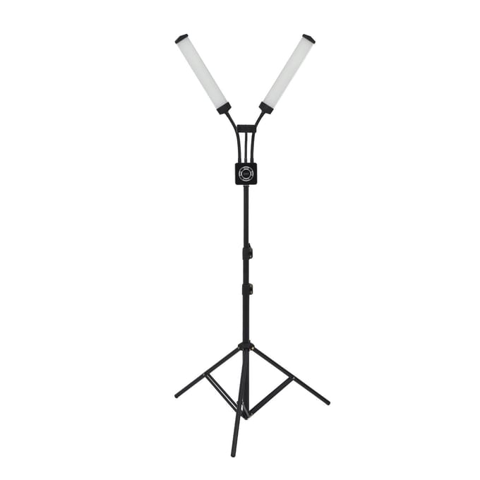 40W LED Invullicht met Dubbele Armen en Telefoonhouder 3200K‑5600K Opvouwbaar 3 Modi LED Stick Invullicht EU PLUG