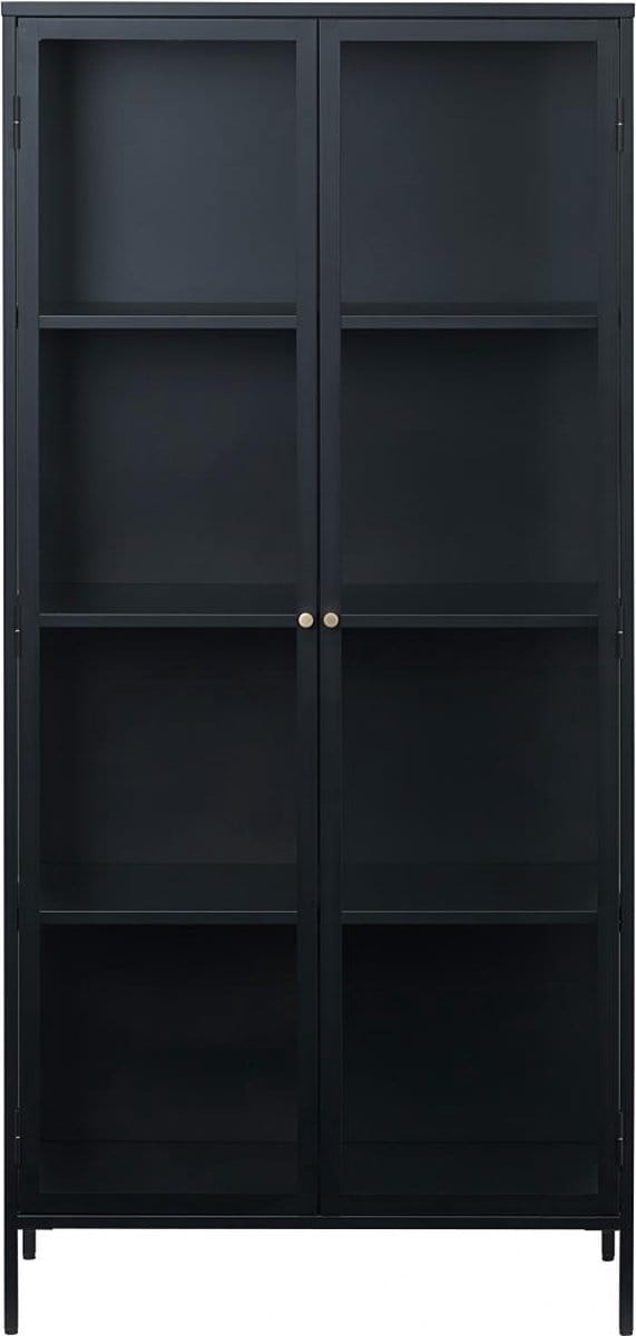 Nordic Home - Ragnar vitrinekast - 190 cm - zwart