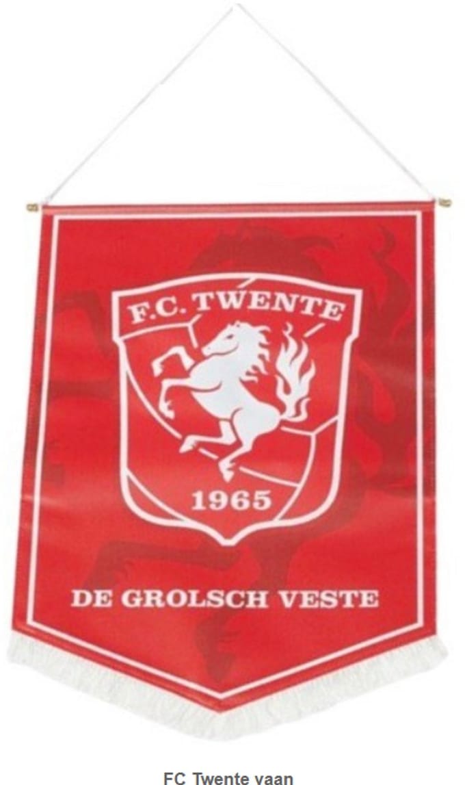 Grote FC Twente vaan - 38 x 28 cm