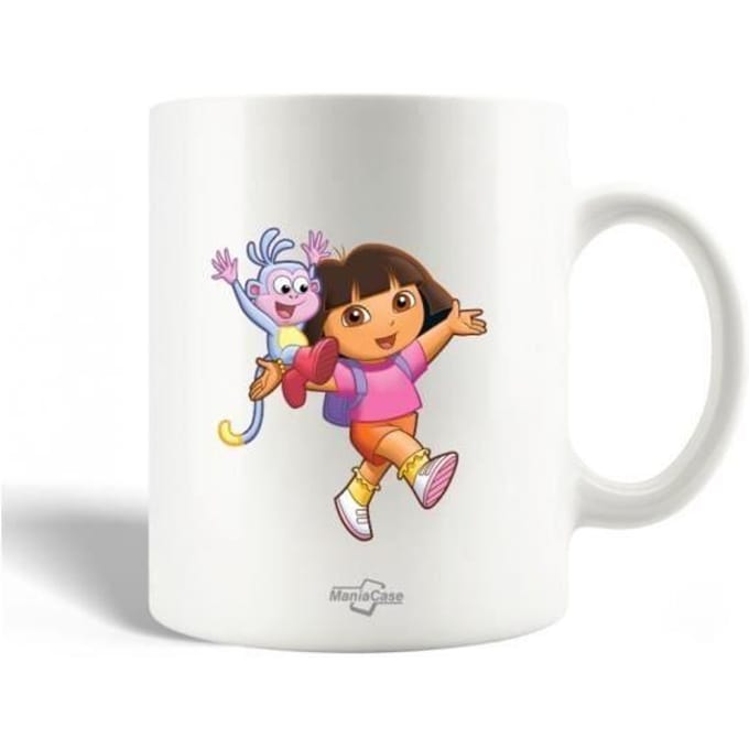 Mug - Dora l'exploratrice - Céramique - 30 cl - Blanc - Compatible lave-vaisselle