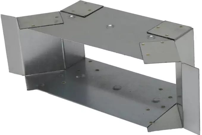 Zijaansluiting 170mmx80mm voor rechthoekig instortkanaal