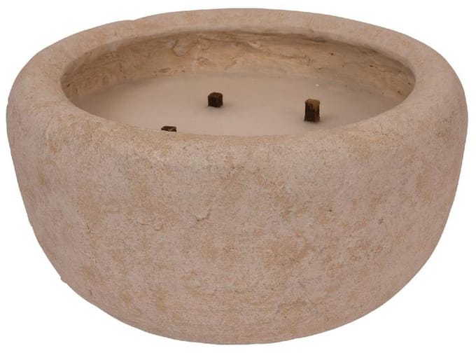 PTMD Kaars Gabor - 36x36x20 cm - Cement - Bruin