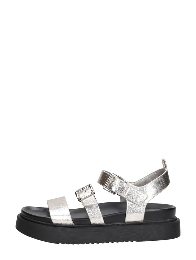 Tamaris Sandalen Plat Sandalen Plat - Zilverkleur - Maat 37