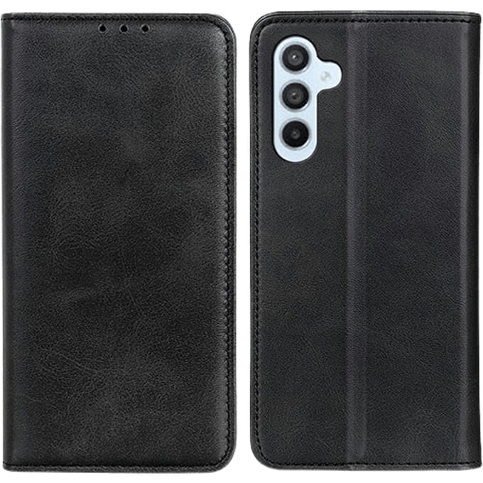 CaseBody Samsung Galaxy A56 Real Leather Wallet Hoesje Zwart