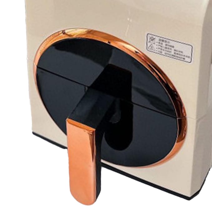 Friteuse de cuisine électrique multifonctionnelle 5,5 L, automatique, sans huile, avec bouton de commande, pour la maison black
