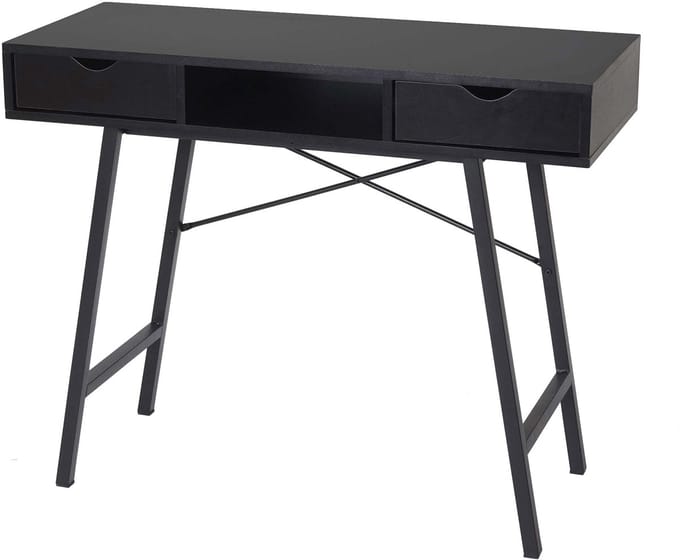 Consoletafel MCW-E92, bijzettafel, 3D-structuur 100x40cm ~ zwart