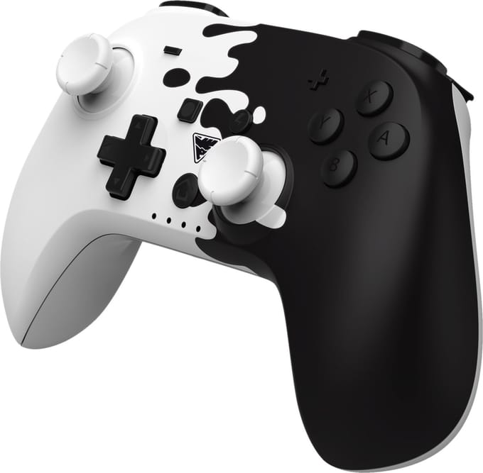 DragonShock - PopTop Zwart en wit - Compacte Bluetooth Draadloze Controller - Geschikt voor Nintendo Switch - Switch OLED - PC - Android