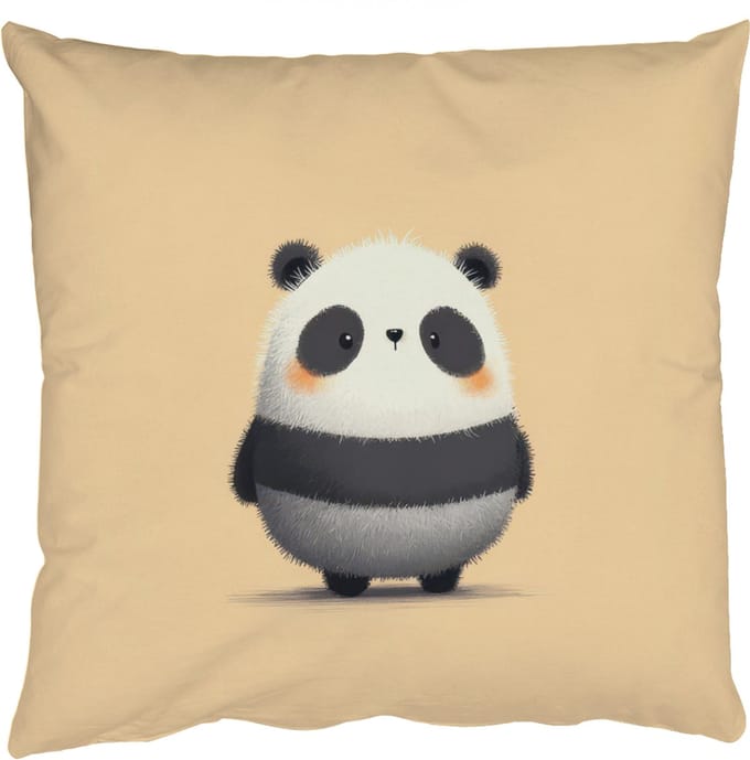 Sierkussens - Kussentjes Woonkamer - 60x60 cm - Panda - Beige - Minimalistisch