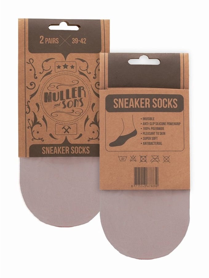 Muller And Sons Since 1853 - huid/skin kleur - sneaker socks - maat 39/42