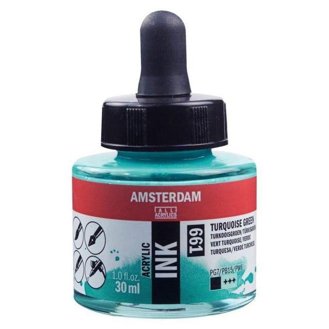 Amsterdam Acrylic Ink Fles 30 ml Turkooisgroen 661