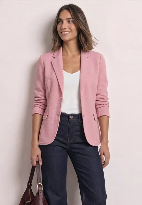 Eenvoudige blazer met structuur
