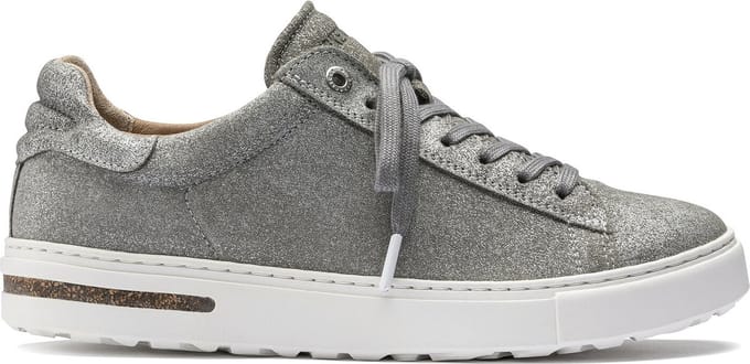 Birkenstock Bend Low Dames Sneakers Silver Metallic Narrow-fit |  Zilver | Suède | Maat 42