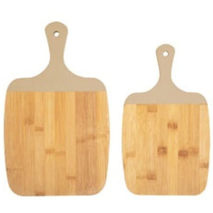 Present Time Snijplank set Gourmet - Bruin - 23x38 cm - Modern,Scandinavisch