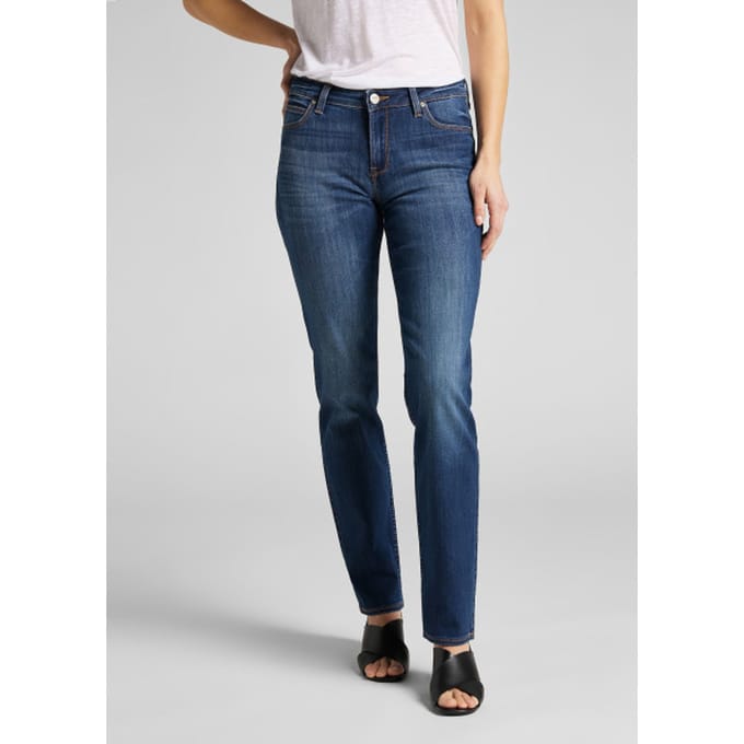 Lee Marion Straight Spijkerbroek Blauw 27 / 31 Vrouw