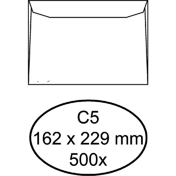 Envelop Quantore bank C5 162x229mm wit 500 stuks