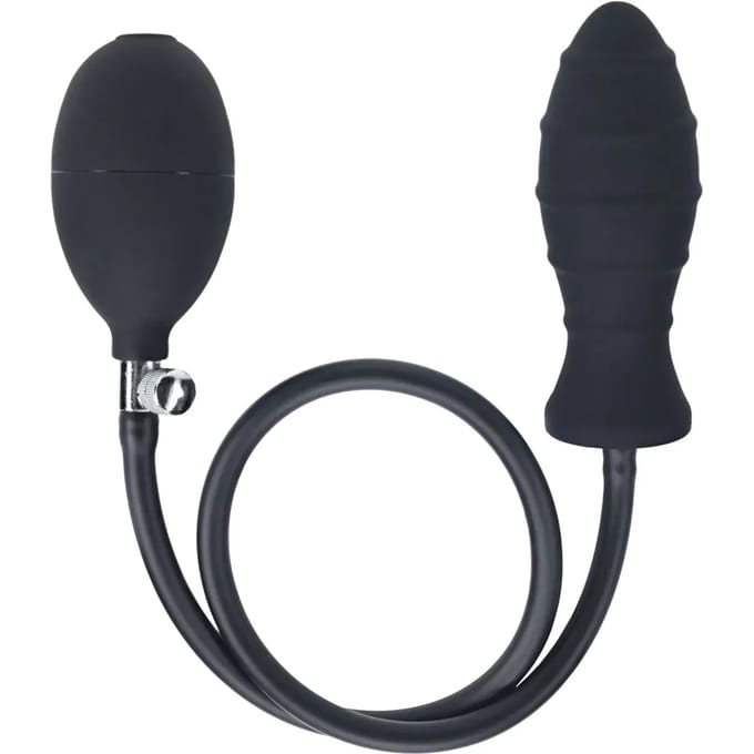 Levelz - Geribbelde Opblaasbare Siliconen Anaal Plug