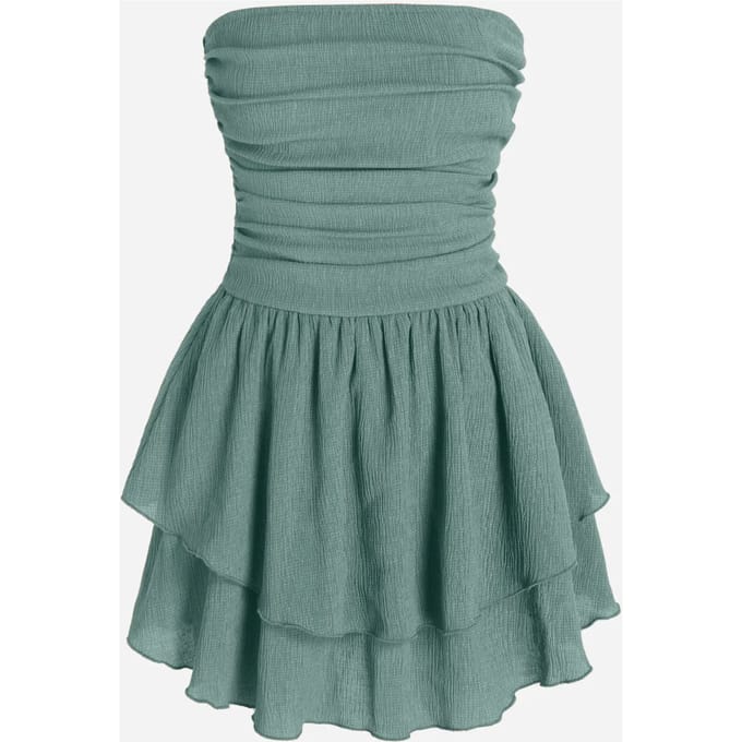Strapless Gelaagd Mini-jurk