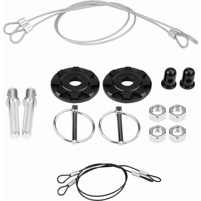 Kit d'Apparence de Goupille de Verrouillage pour Capot de Voiture de Course en Alliage d'Aluminium CNC Rouge