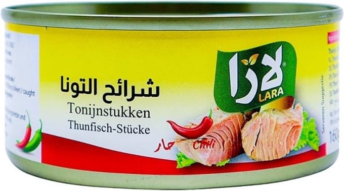 Lara Ingeblikte Tonijn (Pittig) 3 x 160 Gram