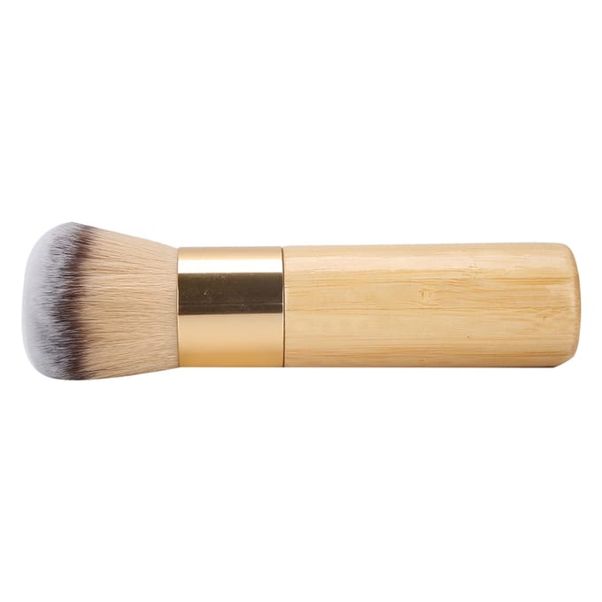 Bamboe Make-up Kwast Losse Poeder Kwast Basis Make-up Blush Kwast Cosmetisch Aanbrenghulpmiddel beige
