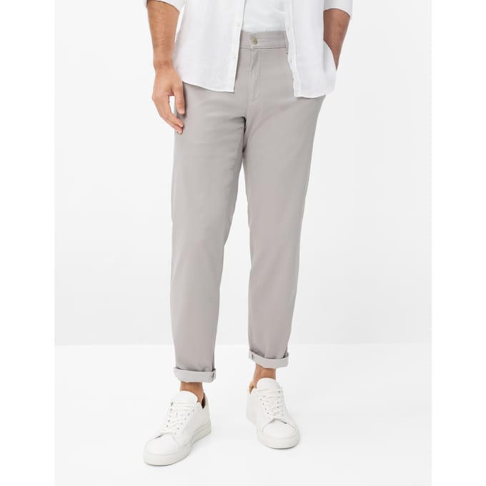 Brax Heren Chino  Style PHIL SILVER, lichtgrijs, maat 36/32