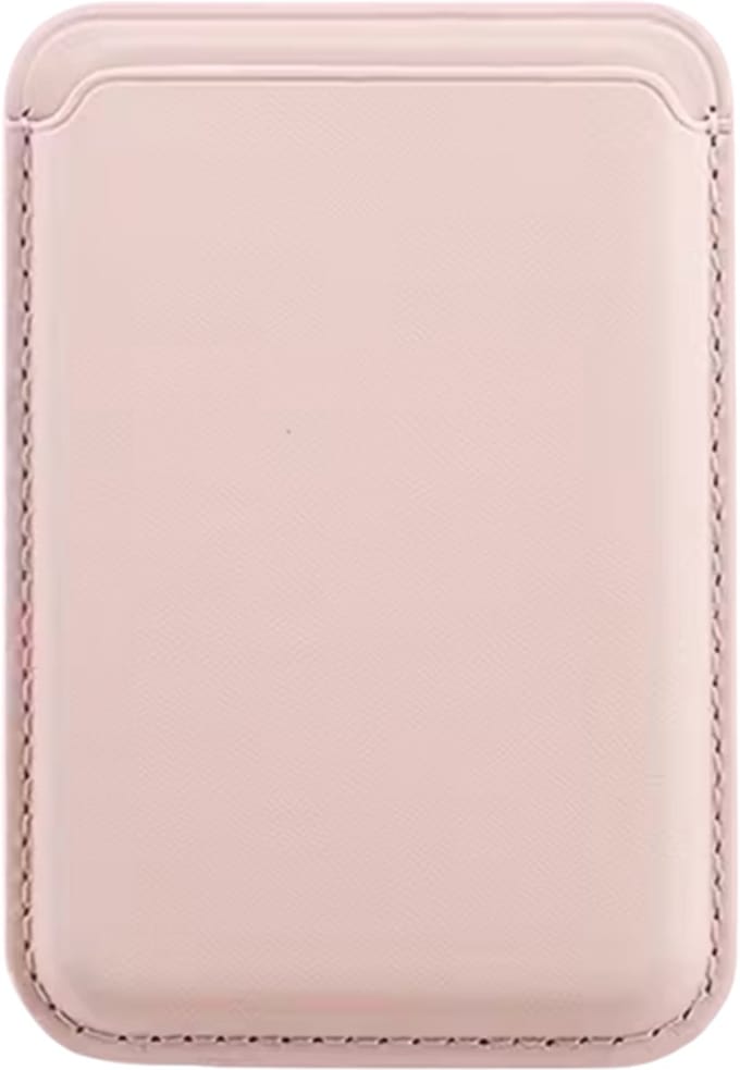Magnetische Pasjeshouder voor Telefoon – Geschikt voor MagSafe – Wallet voor 2–3 Pasjes – PU Leer – Roze