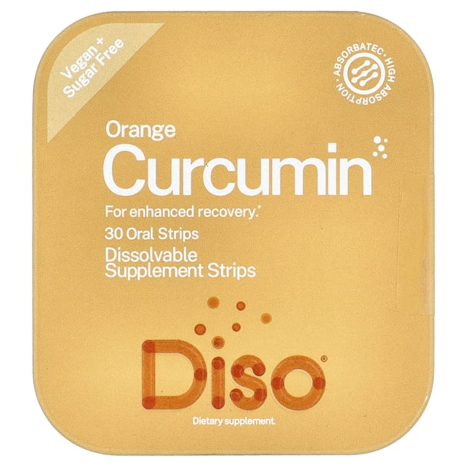 Diso, Curcumine, Sinaasappel, Orale Strips, 30 Stuks