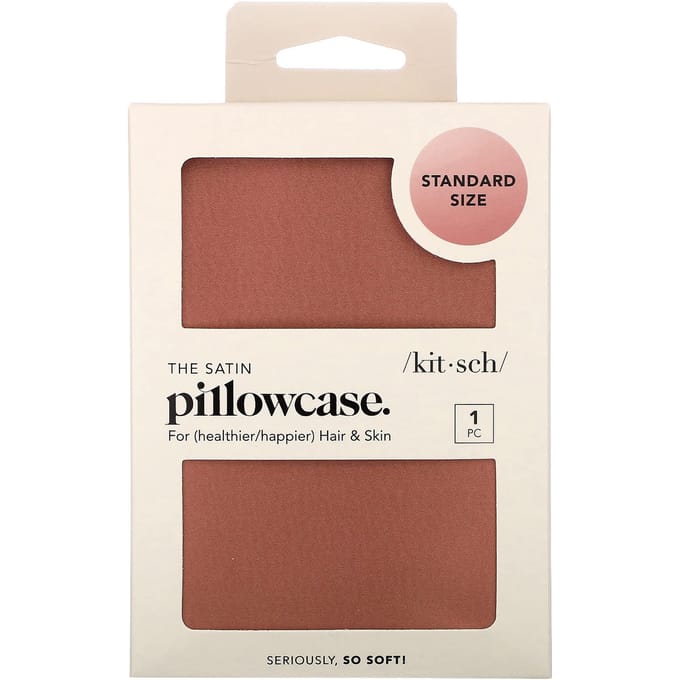 Kitsch Satin Pillowcase - Terracotta - Satijnen Kussensloop - Haar- & Huidvriendelijk - Luxe Slaapcomfort