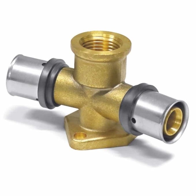 Pressfitting Wandhoek 16mm met Binnendraad 1/2"